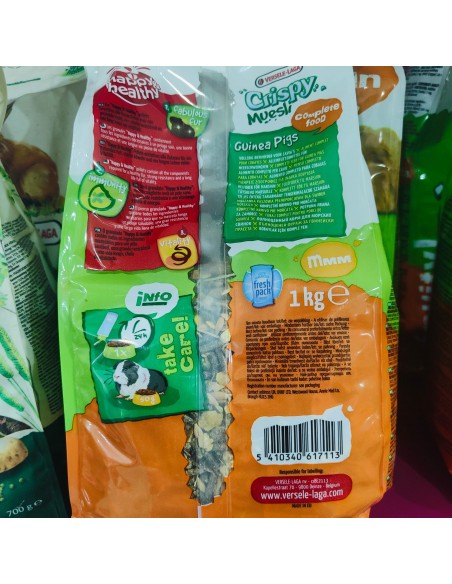 COBAYA CRISPY MUESLI 850 gr. VERSELE-LAGA
