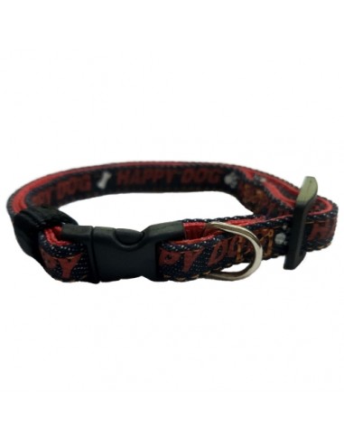 COLLAR NYLON 10MM 20-30CM.HAPPY DOG NEGRO