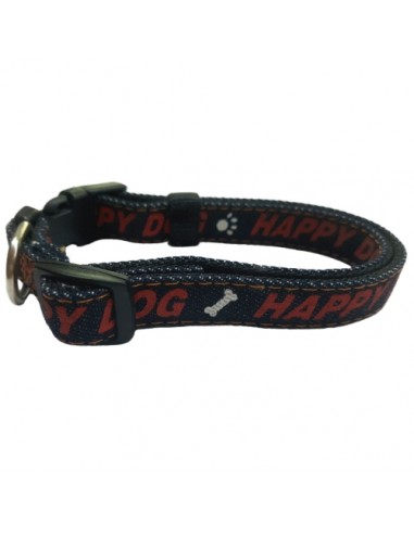 COLLAR NYLON 10MM 20-30CM.HAPPY DOG NEGRO