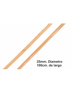 PALO MADERA 25 DIAMETRO X 1 MT.