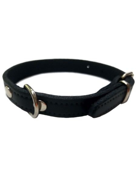 COLLAR CUERO LISO NEGRO 45X1.8CM VMD