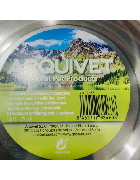 COMEDERO ACERO INOX.ANTIDESLIZANATE.18cm Nª4