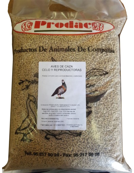 PERDICES CELO Y CAZA 5 KG.PRODAC