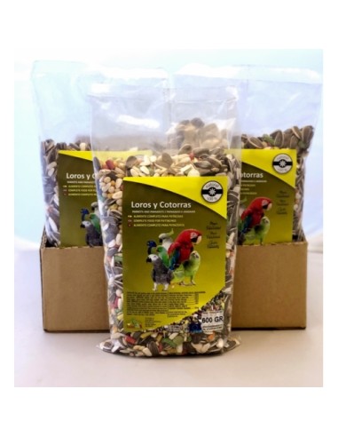 LOROS Y COTORRAS 600 GR. Faunamix.