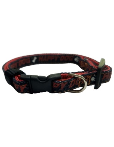 COLLAR NYLON 15MM 25-35CM.HAPPY DOG AZUL