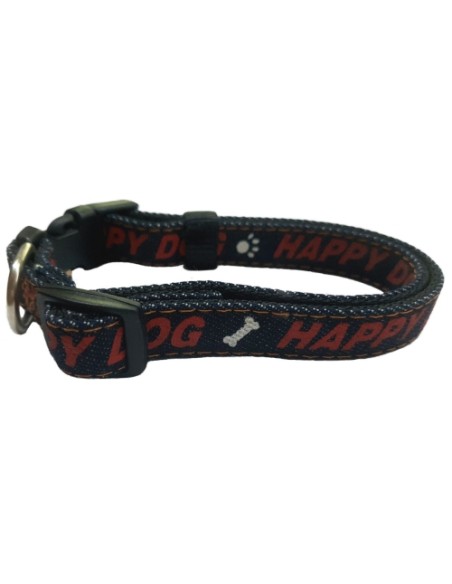 COLLAR NYLON 20MM 35-50CM HAPPY DOG NEGRO COLLAR NYLON 20MM 35-50CM HAPPY DOG NEGRO
