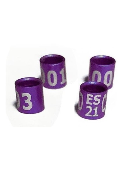 ANILLA 2025 Policarbonato 4,5mm x 25 uds.Agapornis