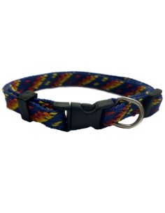 COLLAR NYLON 20MM 35-50CM AZTECA AZUL