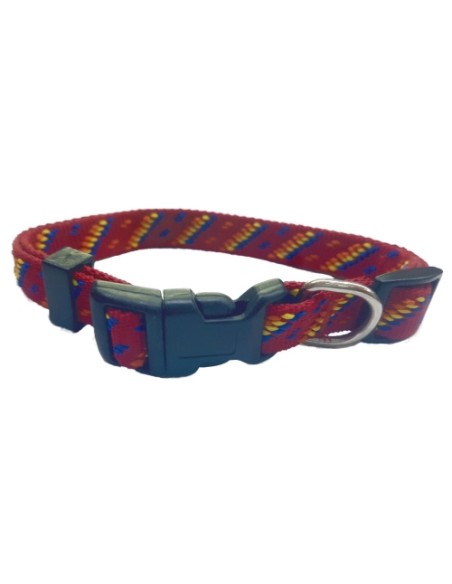 COLLAR NYLON 20MM 35-50CM AZTECA AZUL