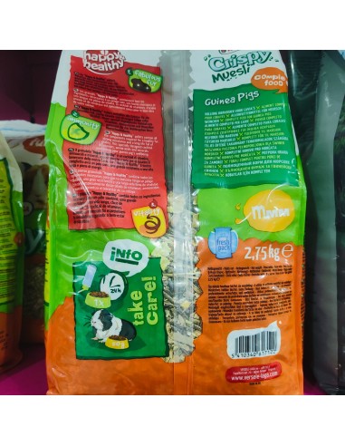 COBAYA CRISPY MUESLI 9 KG. VERSELE-LAGA