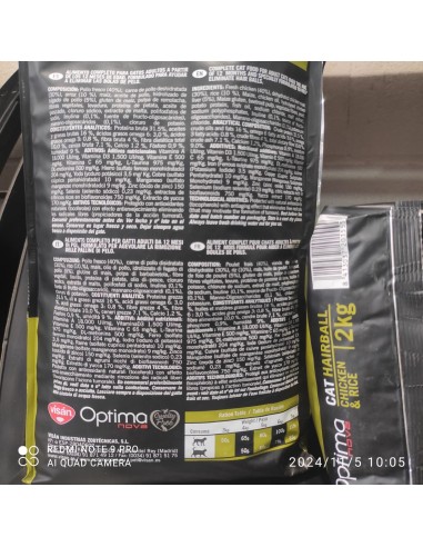 OPTIMA NOVA CAT HAIRBALL 6 KG.