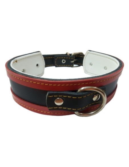COLLAR GALGO MARRON BORDE NATURAL 50X4CM