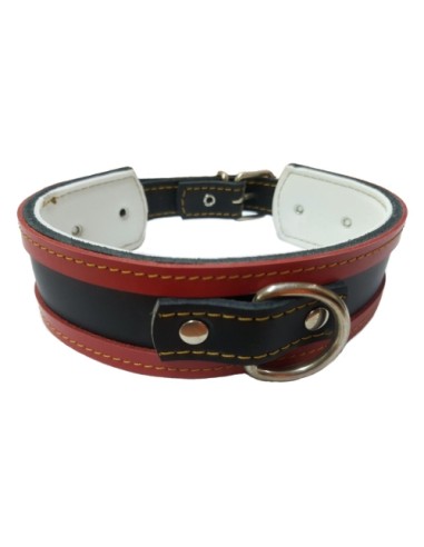 COLLAR GALGO BLANCO BORDE AZUL 50X4CM