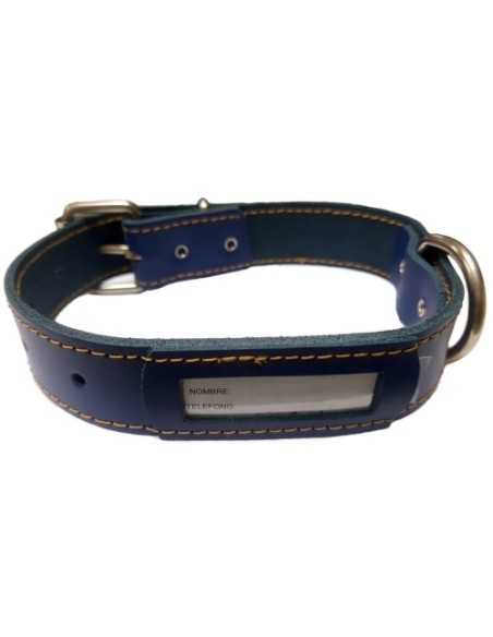 COLLAR CUERO BUZON ROJO 40x3cm