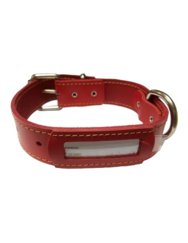 COLLAR CUERO BUZON NATURAL 45x3cm
