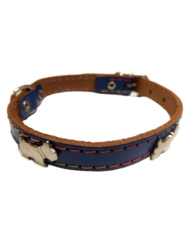 COLLAR ADORNO PERRITOS AZUL 40CM.