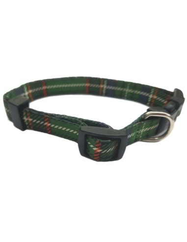 COLLAR NYLON 25 MM 40-60 CM ESCOCES VERDE
