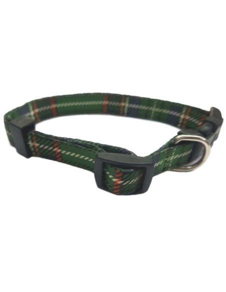 COLLAR NYLON 25 MM 40-60 CM ESCOCES VERDE COLLAR NYLON 25 MM 40-60 CM ESCOCES VERDE