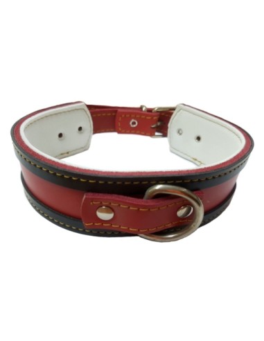 COLLAR GALGO BLANCO BORDE AZUL 35X4CM