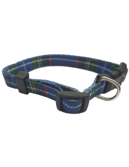 COLLAR NYLON 10 MM 20-30 CM ESCOCE AZUL