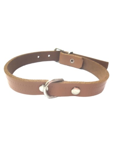COLLAR CUERO NATURAL LAURA 2,5x 45cm.