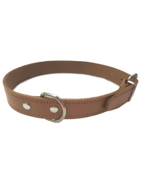 COLLAR CUERO LISO NATURAL 45X1.8CM VMD