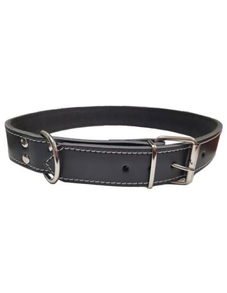COLLAR CUERO COSIDO 85cm. MARRON Razas Grandes