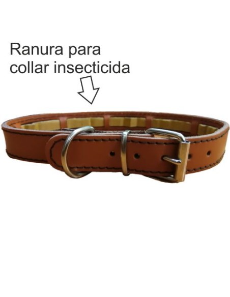 COLLAR PROTECT CUERO NATURAL 45x2.5cm