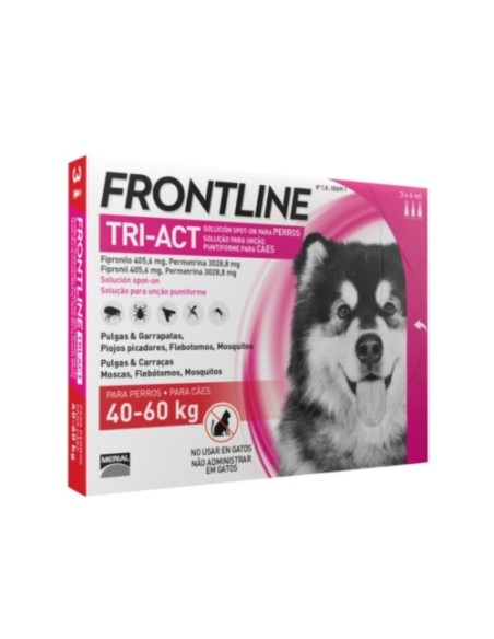 FRONTLINE TRI-ACT 2-5 KG. XS 3 PIPETAS FRONTLINE TRI-ACT 2-5 KG. XS 3 PIPETAS