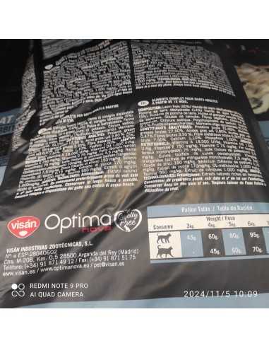OPTIMA NOVA CAT ADULT RABBIT PATATA 2 Kg.