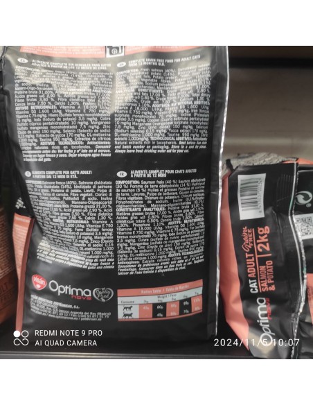 OPTIMA NOVA CAT ADULT SALMON PATATA 2 KG.