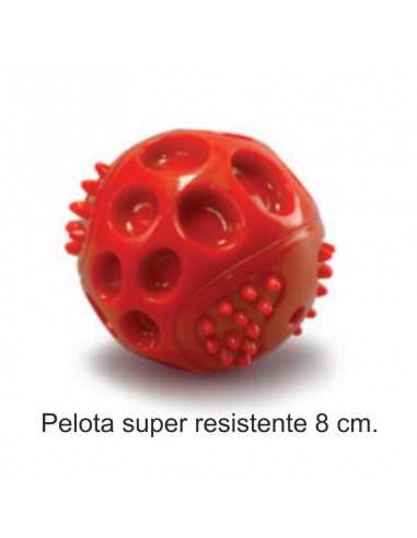 PELOTA ROJA SUPER RESISTENTE 8 cm.