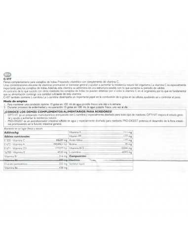 VITAMINAS ROEDORES C-VIT 50 ML.