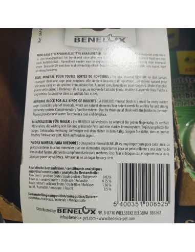 BLOQUE MINERAL ROEDORES 80gr.Benelux
