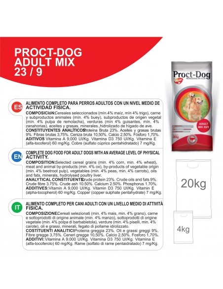 PROCT-DOG ADULT MIX 20 KG.