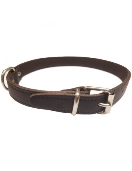 COLLAR CUERO CROMO FLOR 50x2cm