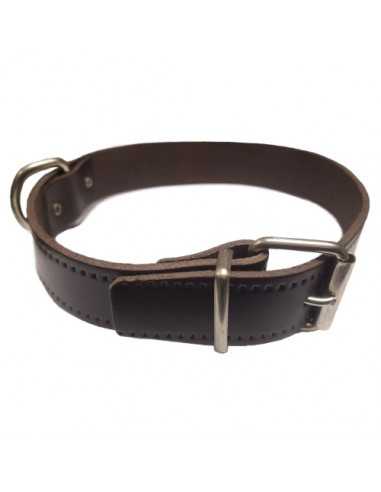 COLLAR CUERO CROMO FLOR 50x2cm