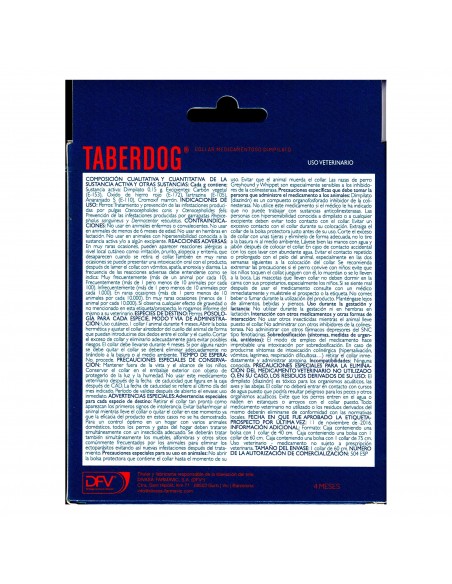 TABERDOG COLLAR DIMPILATO 60cm.