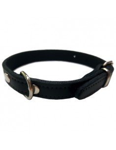 COLLAR CUERO LISO NEGRO 40X1.5CM VMD