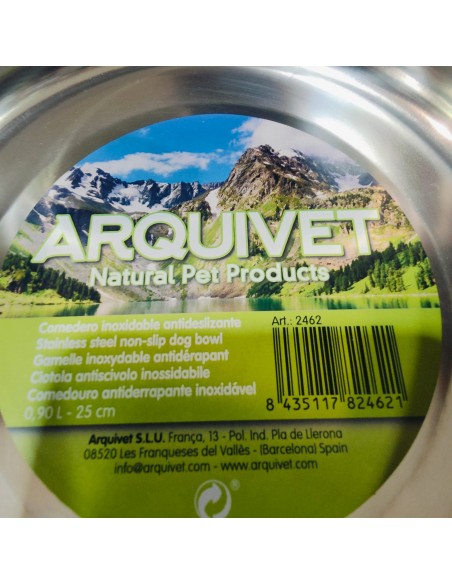 COMEDERO ACERO INOX.ANTIDESLIZANTE 20.5cm /0,70Lts.