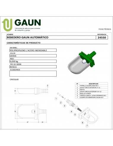 BEBEDERO GAUN AUTOMATICO