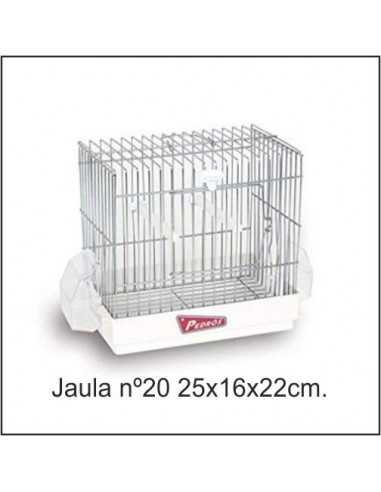 JAULA PAJARO 20 BLANCA 25x16x22cm.