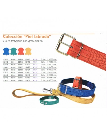 COLLAR PIEL LABRADO 25X550mm. ROJO