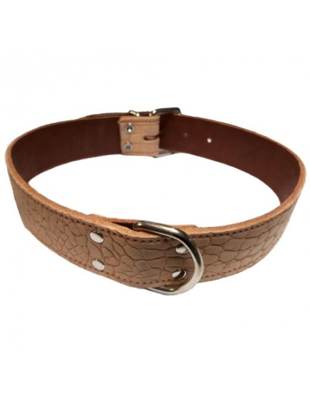 COLLAR PIEL LABRADO 35x650mm. VERDE