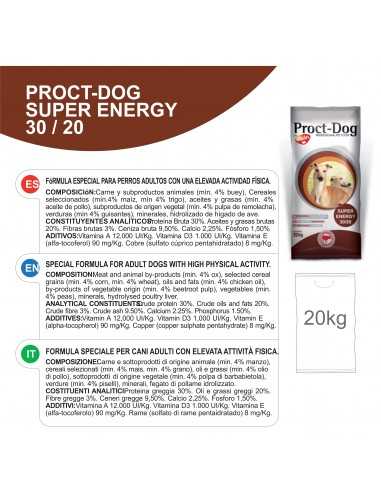 PROCT-DOG ADULT SUPER ENERGY 20 KG.