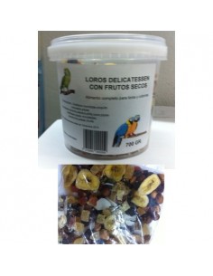 LOROS DELICATESSE FRUTAS 700 GR.PRODAC