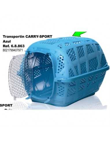 TRANSPORTIN PERRO CARRY-SPORT.AZUL 48,5x34x32cm.