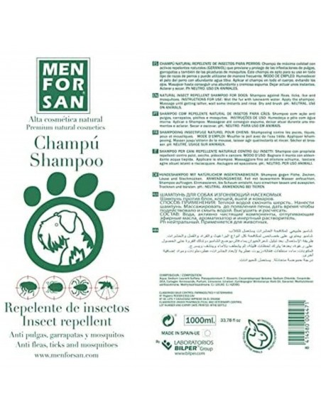 MENFORSAN CHAMPU REPELENTE CON CITRONELA 1LT. MENFORSAN CHAMPU REPELENTE CON CITRONELA 1LT.