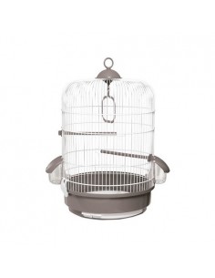 JAULA PAJARO 736 BLANCA/GRIS 32,5X48