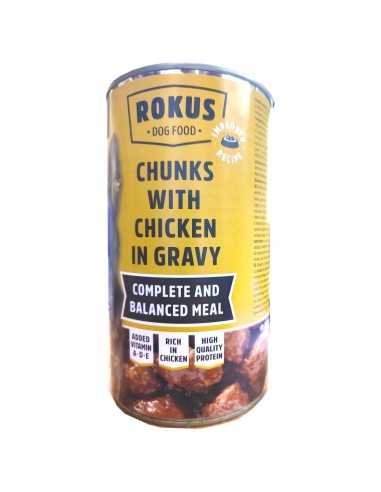 LATA PERROS POLLO 410gr.ROKUS